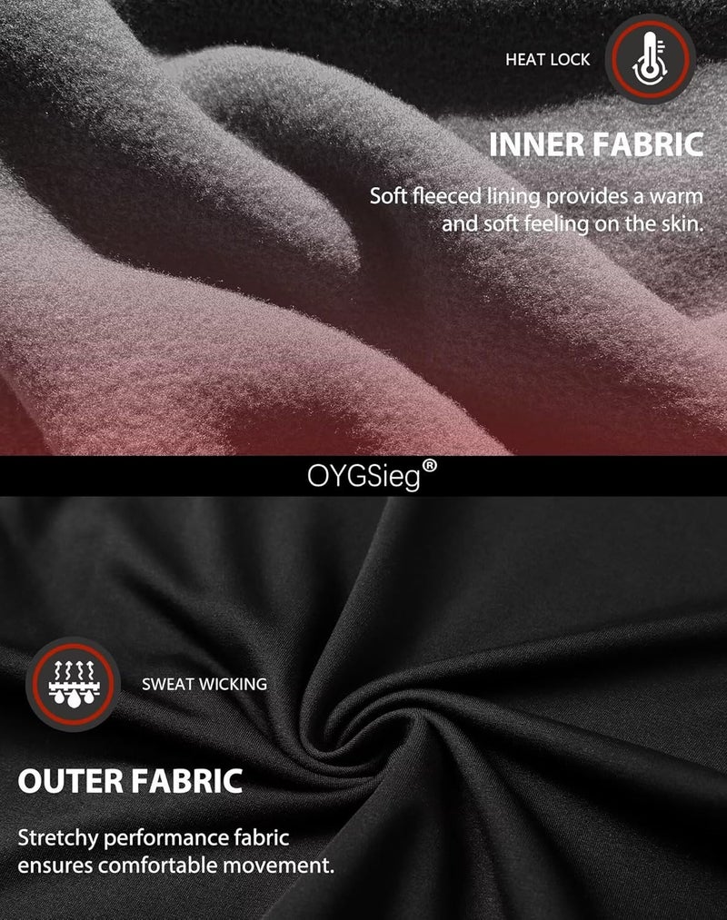 OYGSieg 3 or 2 Set Men's Thermal Underwear Long Johns with Fleece Lined, Thermals for Men Base Layer Cold Weather Top Bottom - Image 3